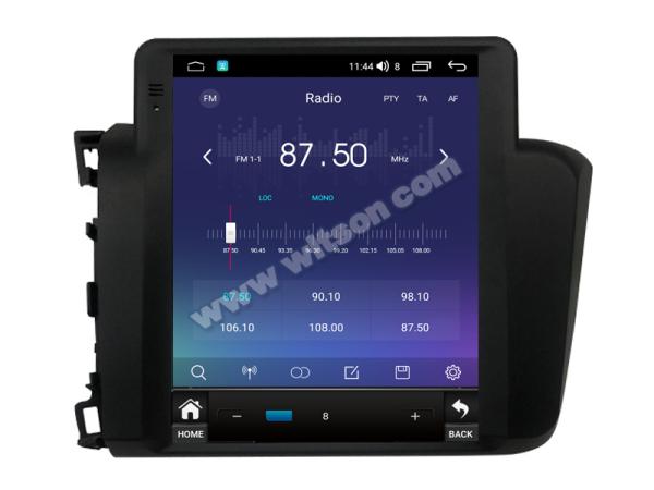 9.7'' Tesla Vertical Screen For Honda Civic 2012-2015 Left Hand Driver Android Car Multimedia Player