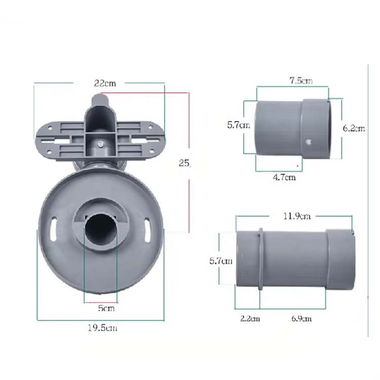 Bathroom Toilet Connection Drain Pipe Plastic Pipe Shifter Polyvinyl Chloride Offset Plate Connection Pipe