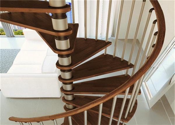 Prima Home Modular Spiral Staircase With Laminated Tempered Glass Tread And Post Railing