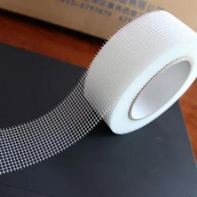 0.2mm 80 GSM Alkali Free Reinforced Adhesion Fiberglass Mesh Tape Customized White
