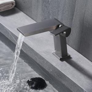 Wall Mounted Cuprum Kitchen Faucet Tap Black Chrome Hot And Cold 1.1KG