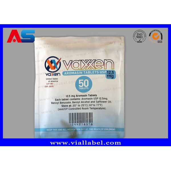 Серебряный стоячий пластиковый пакет из алюминиевой фольги для лекарств Пузырьки для пузырей