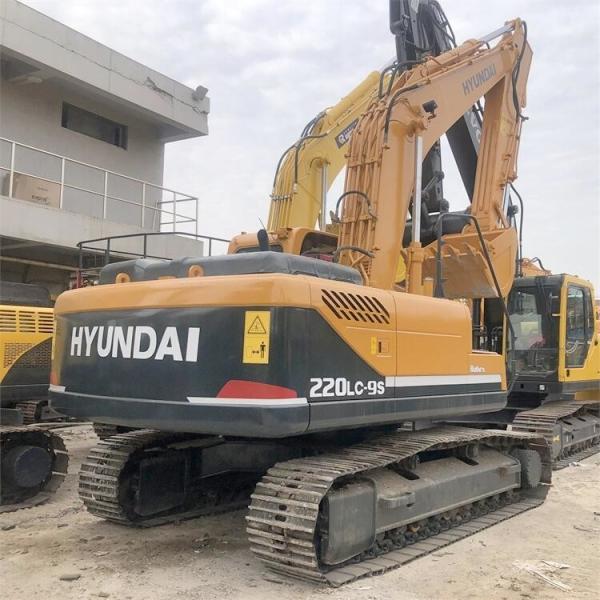 Coreia do Sul Condição de saúde 22 toneladas Crawler Hyundai 220LC-9 Excavator Cummins Motor
