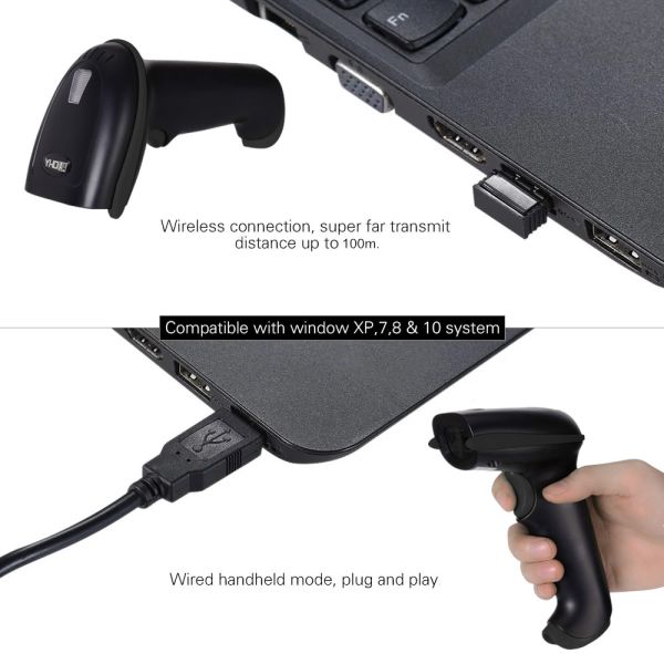 читатель кода USB YHD-5700DW QR блока развертки штрихкода 2D матрицы данных PDF417 беспроводной