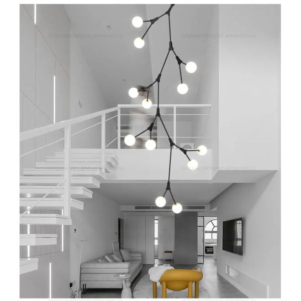 Staircase Hanging Lamps Attic Staircase Lighting Glass Pendant Light (WH-NC-150)