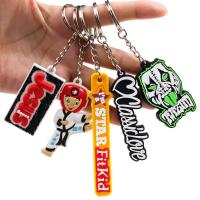 Llave de llave de PVC de caucho suave 2d / 3d llavero de silicona personalizado