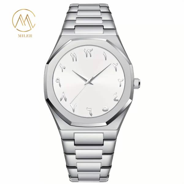Montre à quartz pour femmes Miler ML1125-2, cadran blanc, poids 20 kg