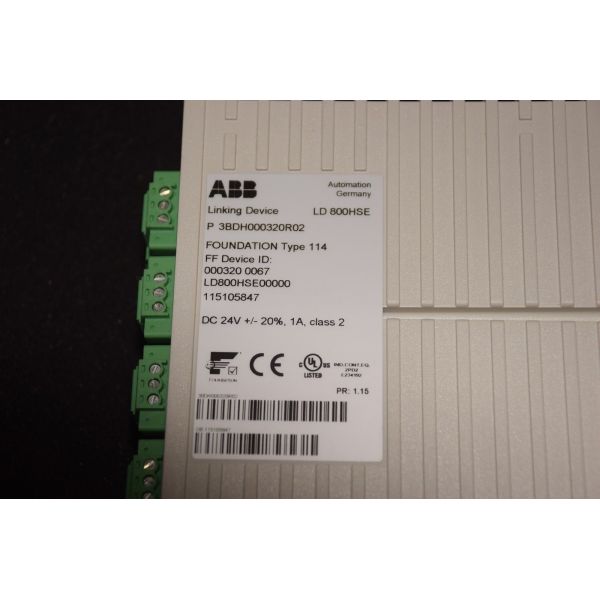 Оригинал 3BDH000320R02 LD 800HSE новый, модуль для обмена установки рельса DIN с 4 связями H1 и один соединитель HSE.