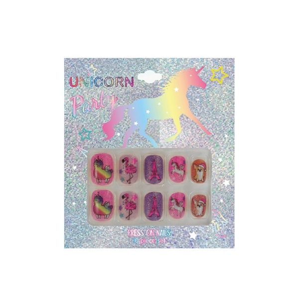 10 Pieces Short Children Press On Fake Nails For Girls Customizable