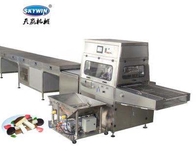 1000mm Width Chocolate Enrobing Machine With 14m  Cooling Tunnel