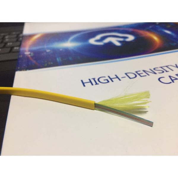 Multi / Single Mode Bulk Fiber Optic Cable Indoor Flat High Density 4 6 8 12 Core