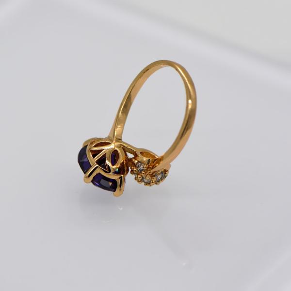 New trendy AAA+ Swiss Cubic Luxury Zircon crystal ring 18k gold plating jewelry gift