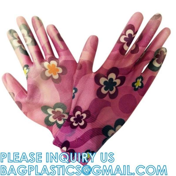 Nylon Knitted Polyurethane Palm Heavy Duty Work Fit Glove Knit Guantes De Trabajo Palm Pu Coated Safety Work Glo