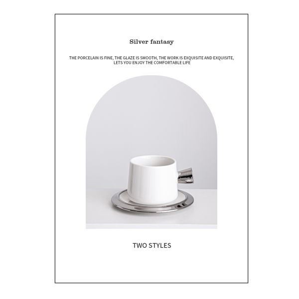 Porcelain Coffee Mug for Light Luxury Breakfast in Business Gifts Design Style