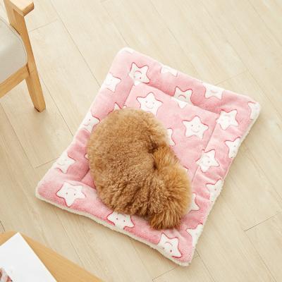 Machine Washable Pet Print Blankets Fluffy Fade Resistant Dog Mat Cover
