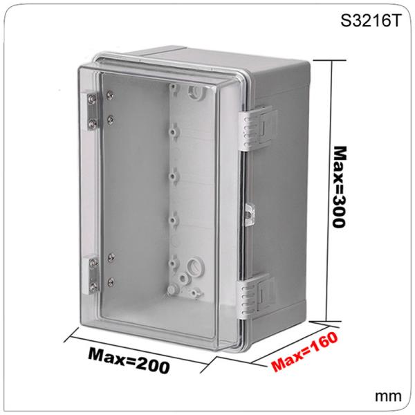 400x300x180mm IP65 Waterproof Electrical Enclosure Outdoor Plastic Wall Junction Box Case