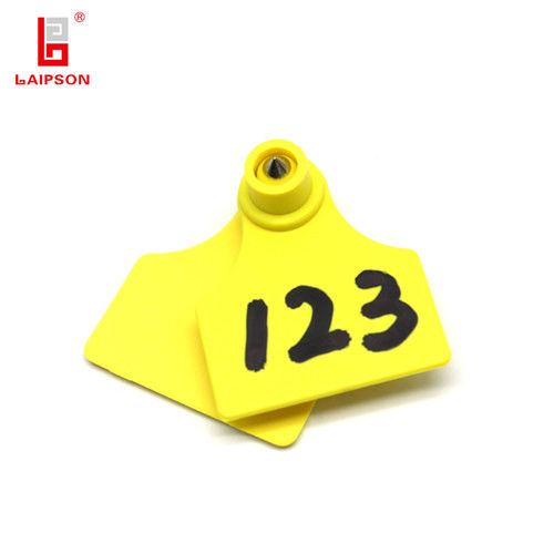 BASF TPU 50mm Plastic Animal Identification Ear Tags With Metal Tip For Tracking