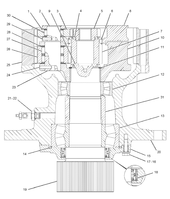 191-2578 148-4637 Excavator Swing Planetary Carrier Applied To 320C 320D Swing Drive
