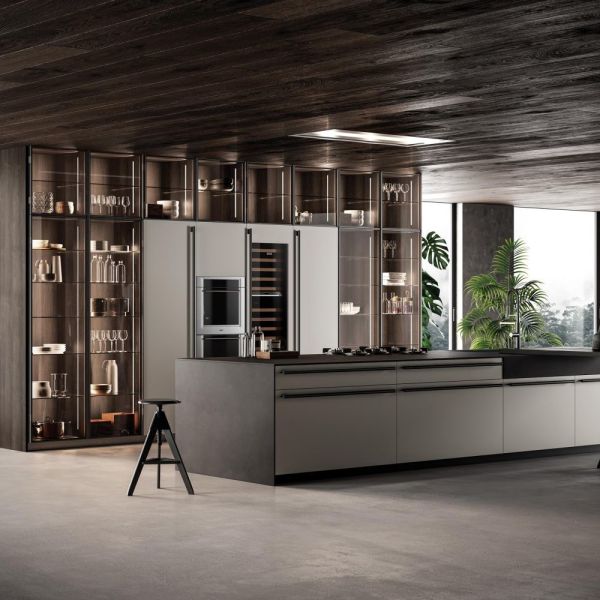 Умный полный набор Меламин шкафы Поставки на заказ Деревянная кладовая Современный дизайн Вилла Кухонный шкаф