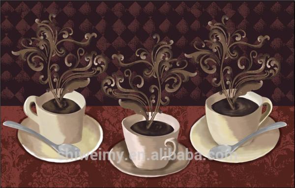 Printed hot coffee pattern anti-fatigue kitchen mat with NBR foam
