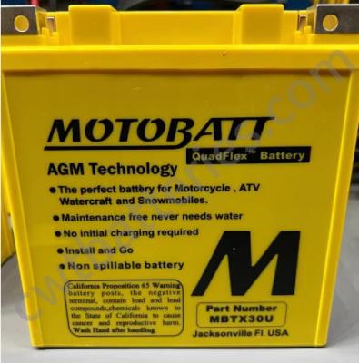ATVs 32AH 12V Jet Ski Battery MOTOBATT MBTX30U For Sea Doo 260 Watercraft