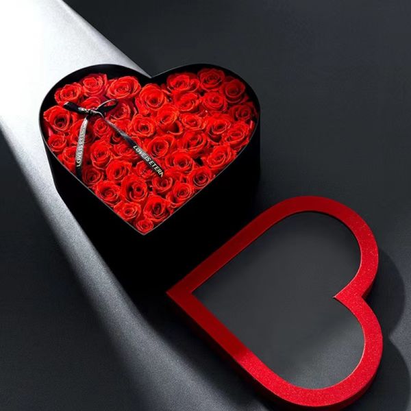 4C/UV/Ламинирование/Эмбосировка/Опечатка Круглые бархатные цветочные коробочки для роз Ручной дизайн