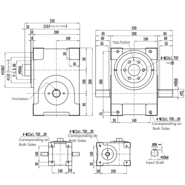 DF Series Free Stop Cam Indexer with Flange-mounted Design for Enhanced Stability and Wide Mounting Surface