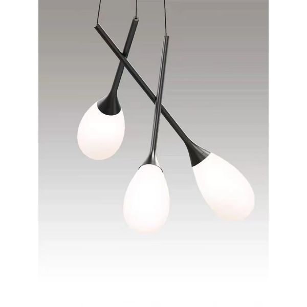 Glass Chandelier Ceiling Luxury Interior Led Design Modern Hanging Lamps Pendant Light