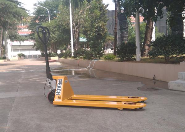 Lifting Height 200mm Hand Pallet Truck With Brake System Yellow Color