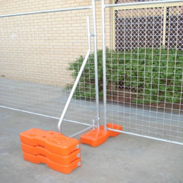 Depot Ready Temporary Portable Security Fence Panels Stackable Ballast Rapid Deploy System