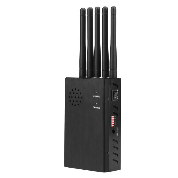 Portable 5 antennas cell phone  jammer
