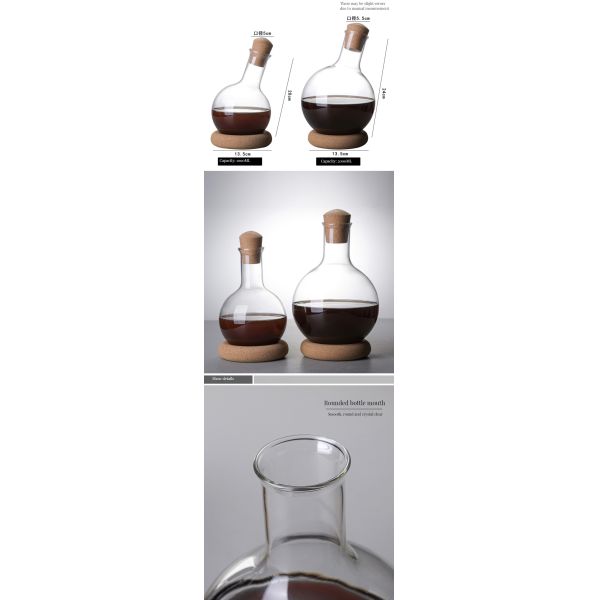Effortless Decanting Luxury Hand-Blown Borosilicate Glass Wine Dispenser for Red Wine