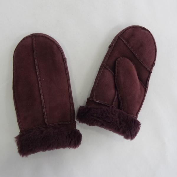 Wholesale cheap shearling mitten sheepskin gloves
