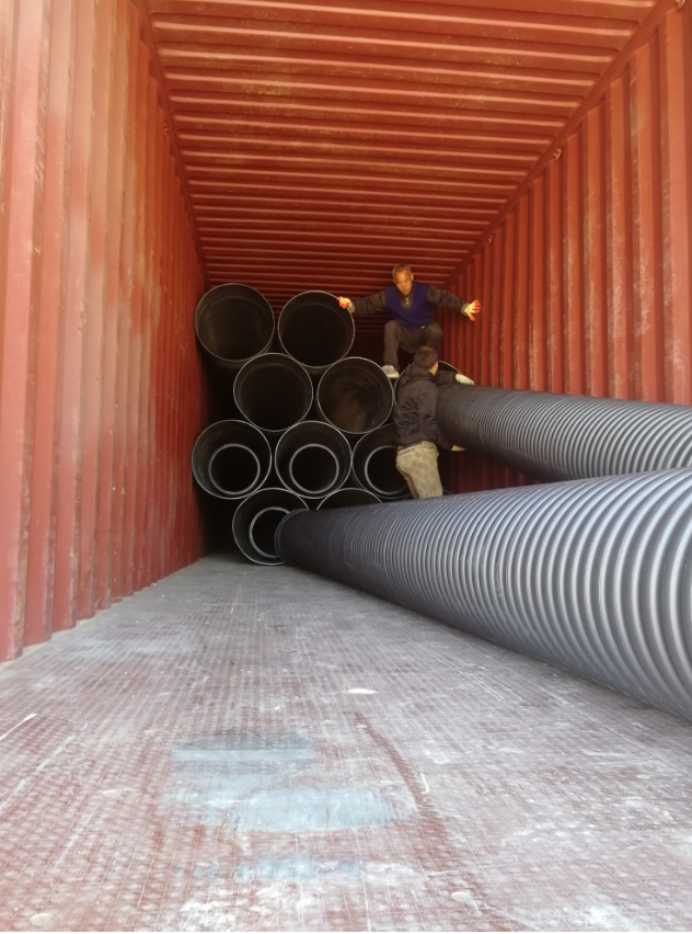 SN4 18 Inch 1mm Wear Resistant Pipes , HDPE Double Wall Corrugated Pipe