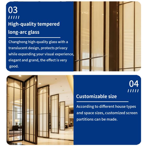 Soundproof Glass Room Divider Panels for Hotel Lobby And Restaurant Customizable