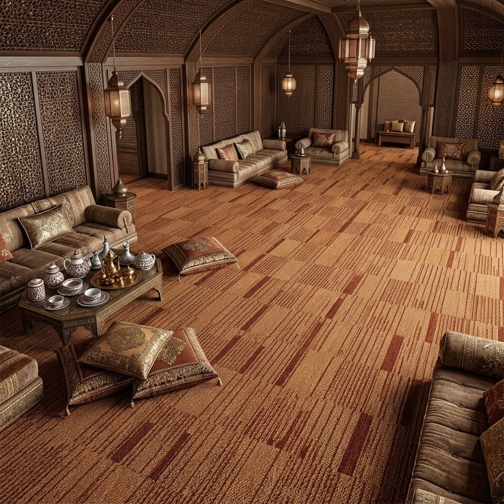 Modular Nylon Carpet Tile with Great Design and simplified maintenance