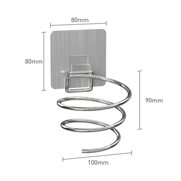 Стена смертной казни через повешение вися 3kg фена для волос держателя Caddy Bathroom фена для волос нагружая ручку SS304