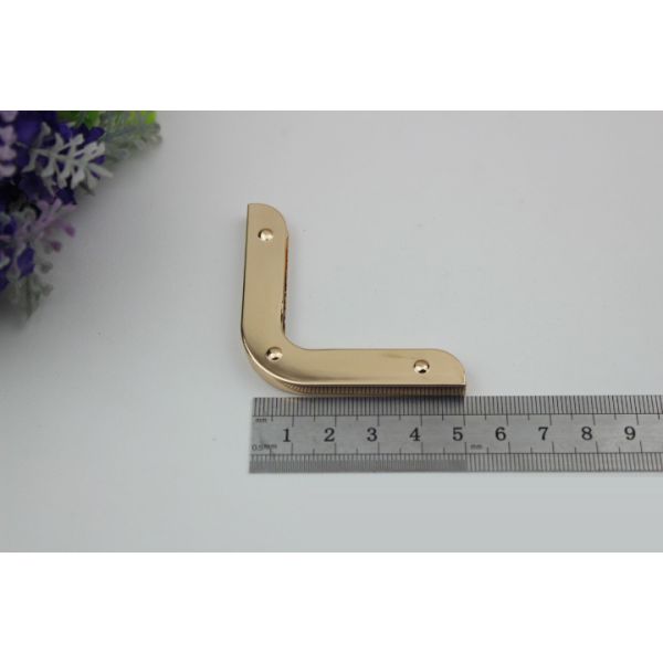 Europe standard light gold right-angle metal handbag corner purse protector