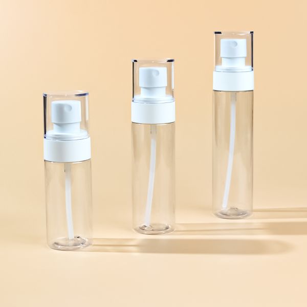 Customizable Colors PET Plastic Cosmetic Bottle with Multiple Pump Options and Recyclable PET Material