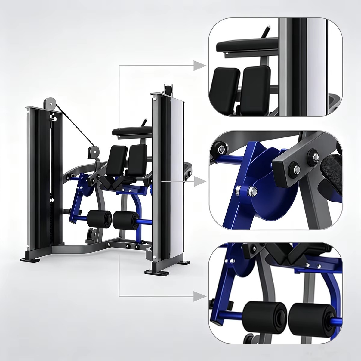 MTS10 Kneel Leg Curl Machine Commercial Fitness Gym Equipment for Hamstring Strength Training