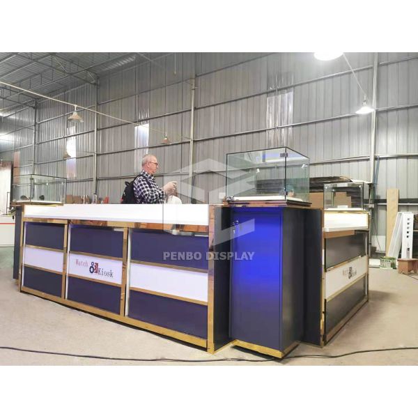 Monomer Design Glass Watch Cabinet Display For Stores EPE Cotton Packaging