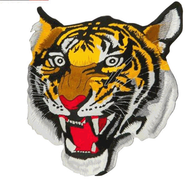 Custom Design Tiger Embroidery Patch for Garments Eco-Friendly Fabric and PU Made From Durable Felt Material