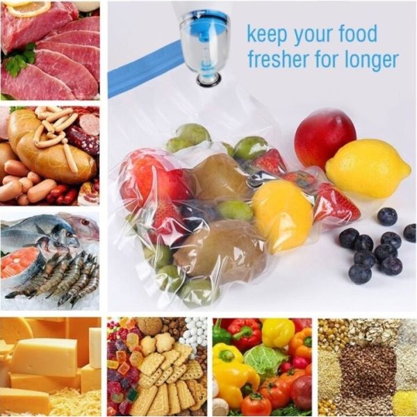 Disposable Transparent Vacuum Sealer Food Storage Plastic Packaging Roll Bag for Food Sealed, Textured Food Freshness St