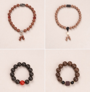 Five Elements Wooden Prayer Bracelet Black Beiyuan Tea Fragrance Scented