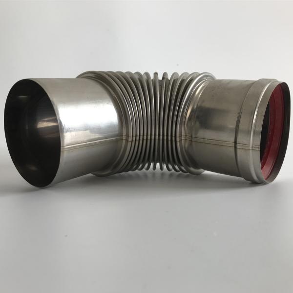 SUS430 Pellet Stove Chimney Bendable Elbow With Locking Band Connection