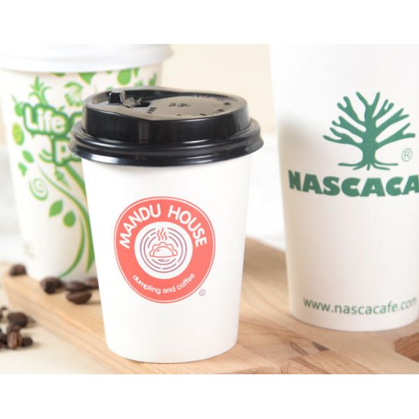 бумажные стаканчики горячего напитка чая молока кофейной чашки 12oz 260+18pe одностеночные