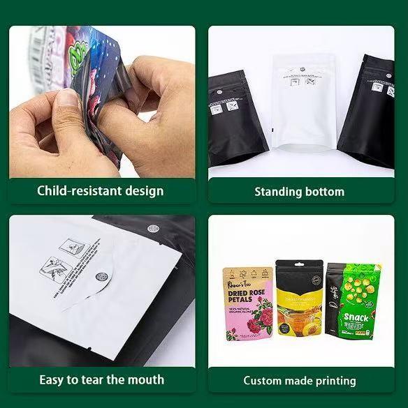 Child-Resistant Locking Closure Pouches Multi-Layer Barrier Bags For Pharmaceuticals Factory Direct