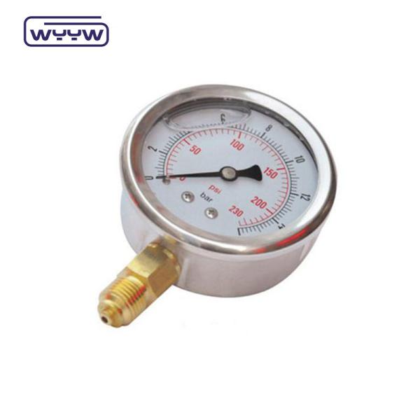 Factory Supply DN65 High Anti-Seismic stainless steel 2.5 inch 1/4NPT Liquid Oil Diesel Pressure Gauge