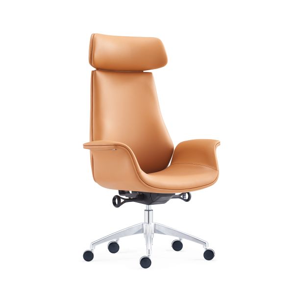 High Back PU Leather Executive Office Swivel Chair 3 Position Tilting Mechanism