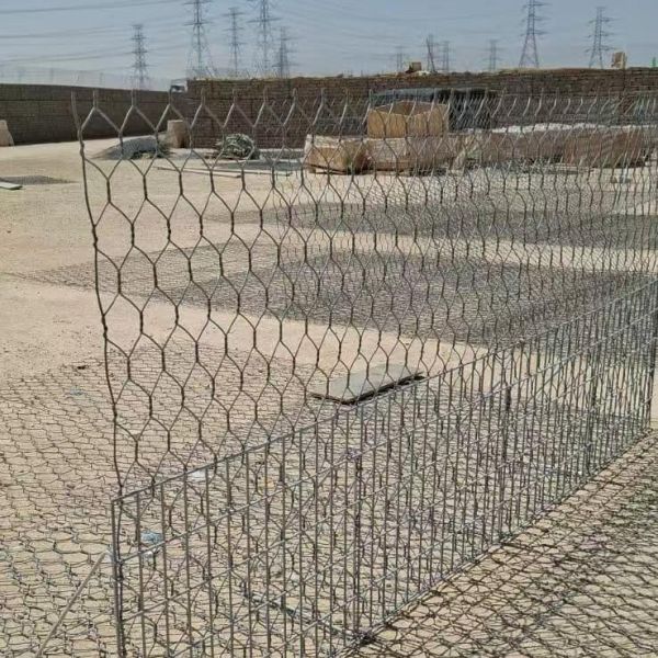 Galvanized Iron Wire PVC Plastic Gabion Baskets Gabion Wire Mesh 2X1X1 Wire Gabion Box for Construction Retaining Wall For Philippines Projects